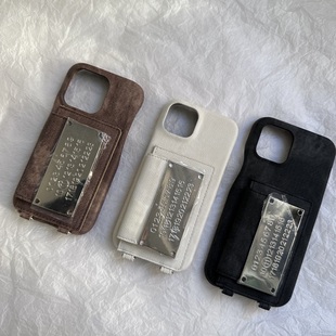 潮牌小众牛仔卡包苹果16promax手机壳适用iPhone15pro插卡式13/14promax个性保护套17pro