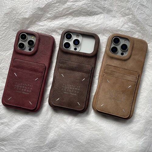 潮牌全包插卡手机壳苹果17promax适用iPhone16pro创意13/14/15promax小众疯皮马四角缝线卡包式