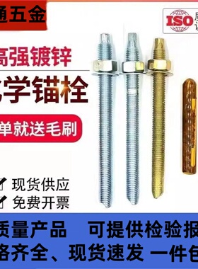 化学锚栓高强度化学螺栓化学膨胀螺栓8.8级M10M12M16M18M20M24M30
