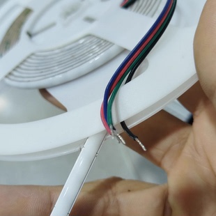 COB灯带450灯RGB不防水5mm七彩群控柔性软灯带 24V 12V