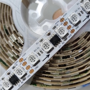 96灯RGB全彩灯带12mm3点一控柔性灯条ktv线条灯 5050 TM1934 12V