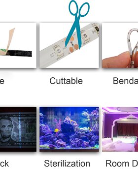 UV 紫光LED 灯带 5050 3528 12V 软灯带 395-400nm 紫外光