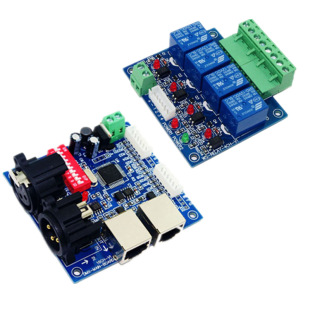 厂家直销4通道继电器 DMX512解码器 DMX继电器 WS-DMX-RELAY-4CH