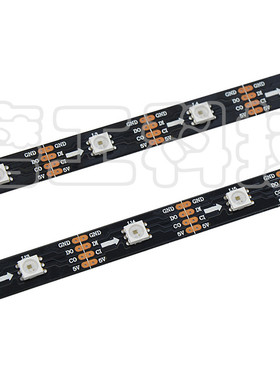 APA102 5V 24灯 5050 RGB 内置IC全彩led灯带 滴胶裸板套管灯条