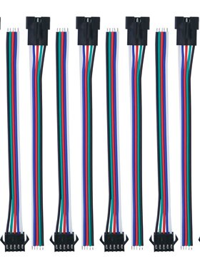 2/3/4/5PIN JST SM LED 连接器 接头 配 WS2812B WS2801 RGBW灯带