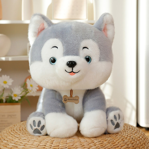 可爱哈士奇玩偶毛绒玩具抱枕公仔