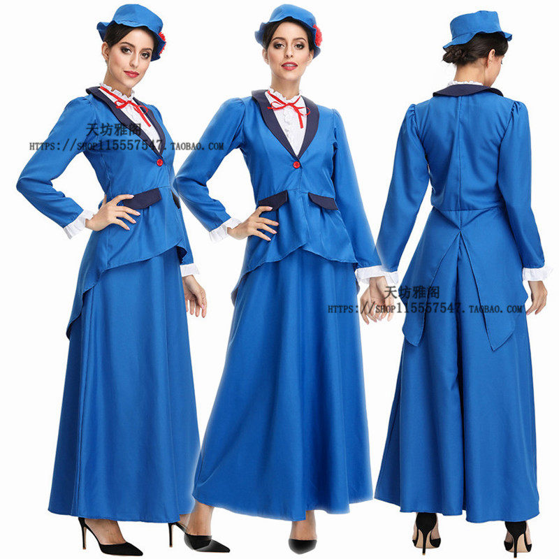 英国19世纪服装男女款复古英伦风夏洛克福尔摩斯cos服欧美舞台服