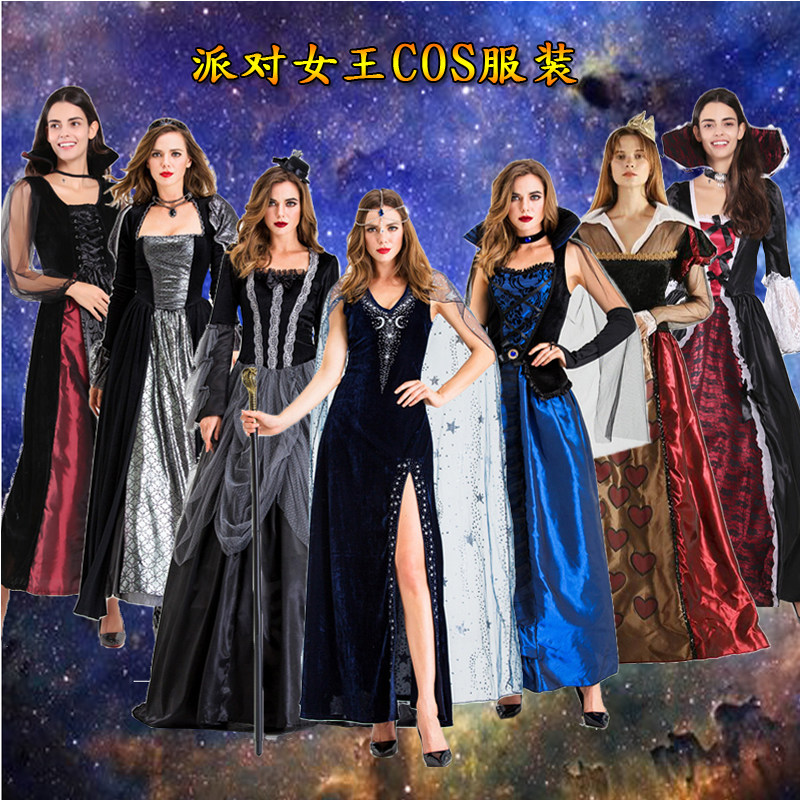 cos王子骑士服灰姑娘蓬蓬裙毒皇后女王舞会派对扮演服装