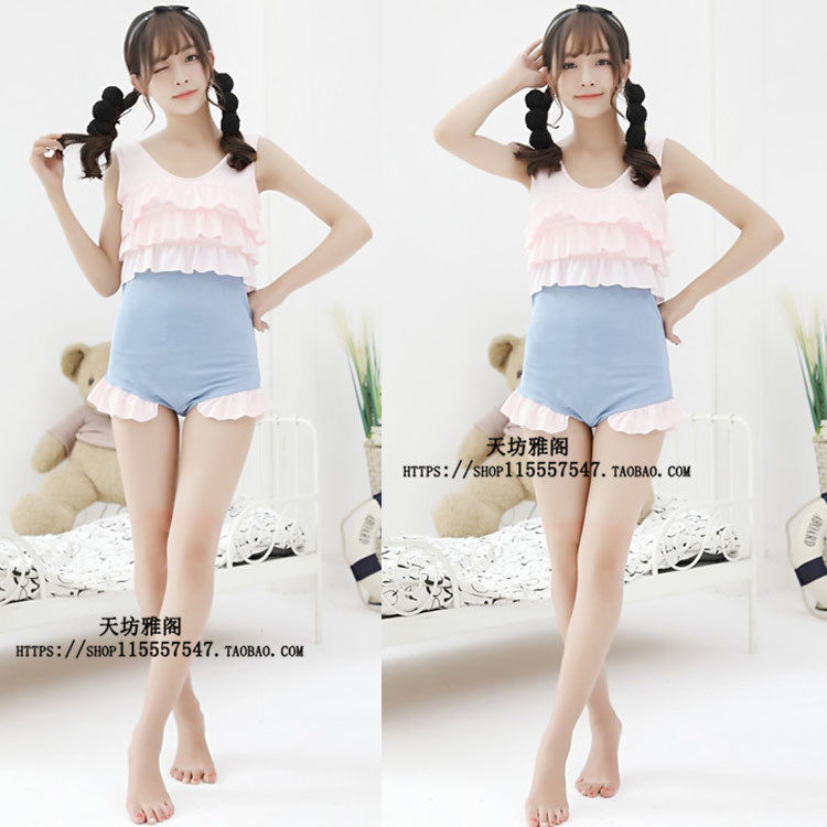 小清新泳装康纳卡姆依粉色cos服