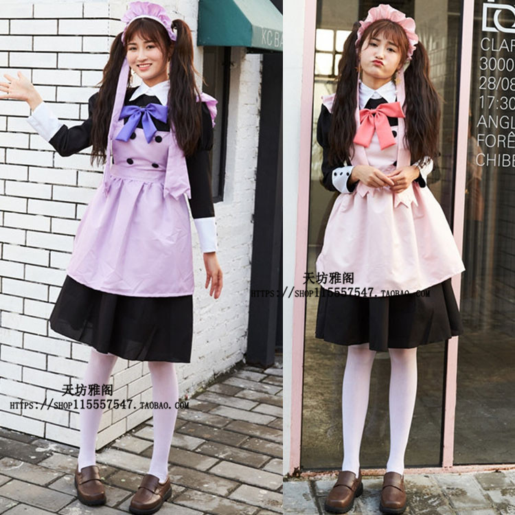 性感女仆装咖啡厅动漫cosplay服装中长款动漫演出工作服可爱萌系