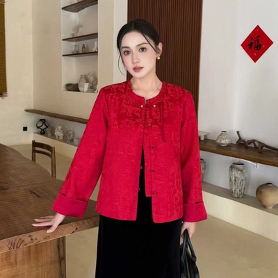 气质高级感洋气盘扣提花流苏上衣