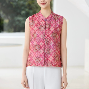 单排扣上衣衬衫 气质优雅国风盘扣真丝民族风女装 2673 新款 2026夏季