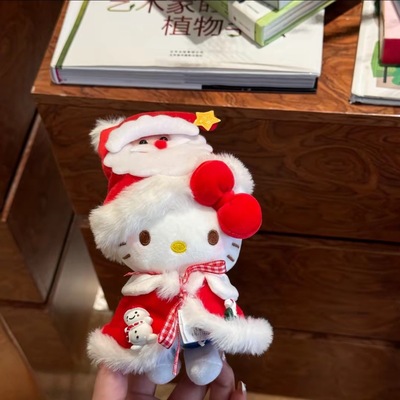 正版可爱hellokitty包包挂件可爱毛绒玩偶公仔凯蒂猫新年礼物女