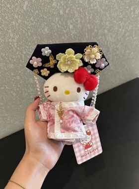 正版hellokitty包包挂件国风格格旗袍凯蒂猫毛绒公仔玩偶礼物女