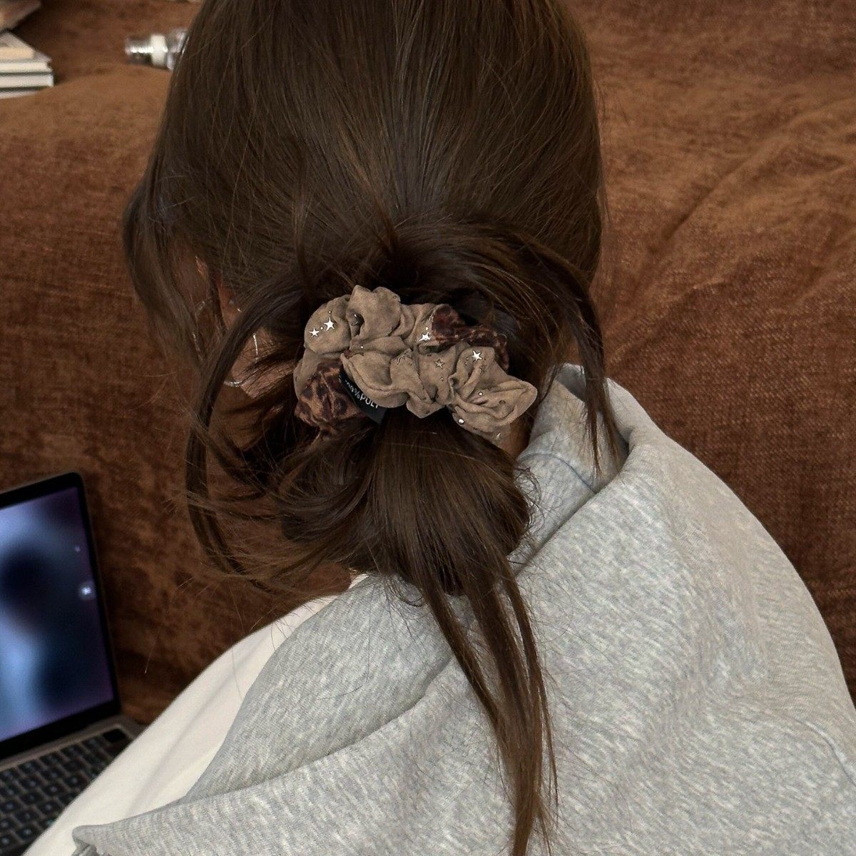 AB面Y2k星星细闪棕色豹纹发圈女复古高级感弹力发绳发饰头饰,饰品/流行首饰/时尚饰品新,发饰,淘宝优惠券,粉丝福利购,淘宝优惠卷