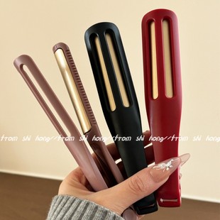 日系贝印空气刘海夹板懒人便携刘海夹刘海卷发梳吹风梳迷你八字夹