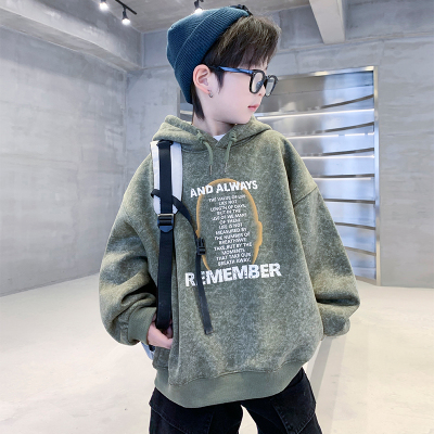 男童加绒卫衣秋冬款2025新款儿童