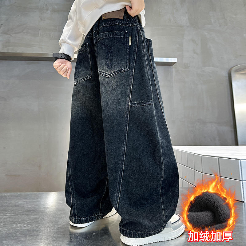 男童牛仔裤秋冬款2025新款儿童装