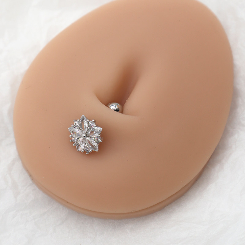 纯银气质肚脐钉满钻小花朵925银五瓣花肚脐眼钉女百搭肚环单头,饰品/流行首饰/时尚饰品新,其它首饰,淘宝优惠券,粉丝福利购,淘宝优惠卷
