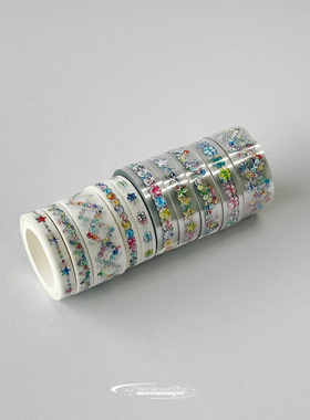 银河信差GalacticMessenger 和纸胶带Y2K水钻装饰千禧手账DIY拼贴