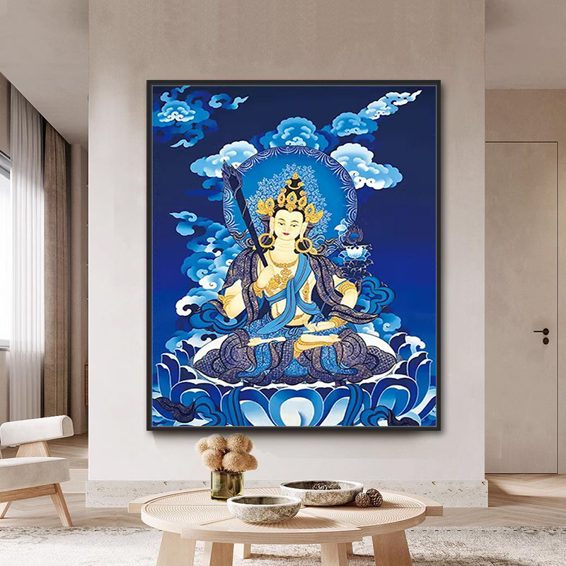 5d钻石画普贤菩萨新款点钻十字绣客厅唐卡砖石绣大行虚空藏族佛像