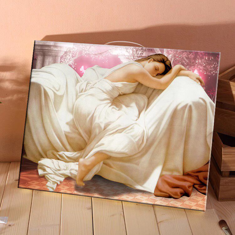 睡美人钻石画满钻新款客厅钻石绣贴钻十字绣浴室挂画手工钻石贴画