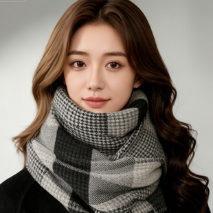 双面围巾2025新款今年流行爆款女冬季韩系百搭高级感保暖披肩围脖