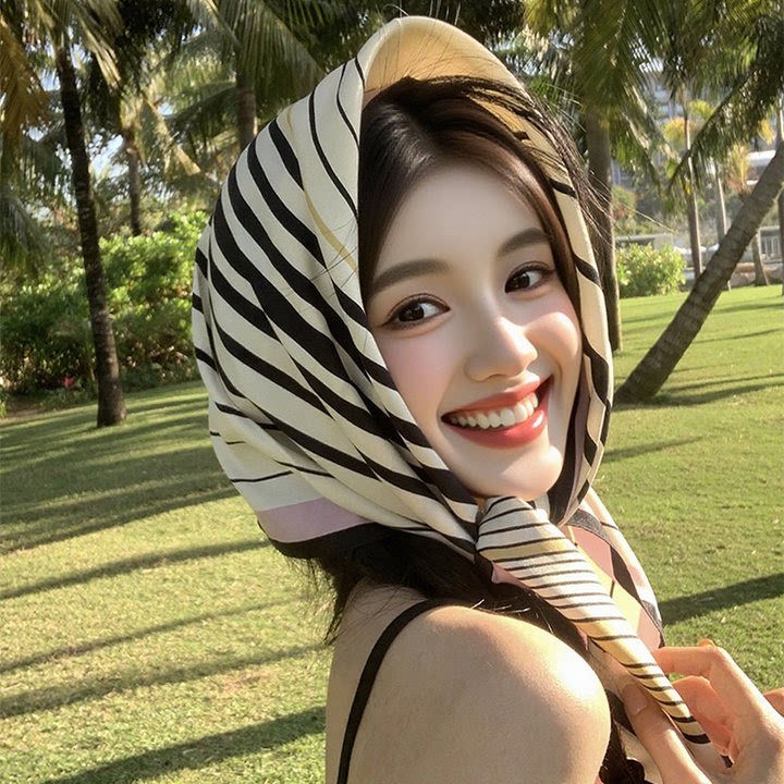 法式气质高级感丝巾女款复古百搭图片