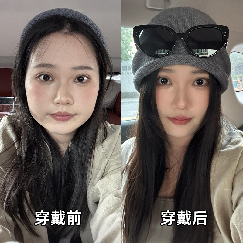 复古卷边堆堆冷帽女大头显脸小