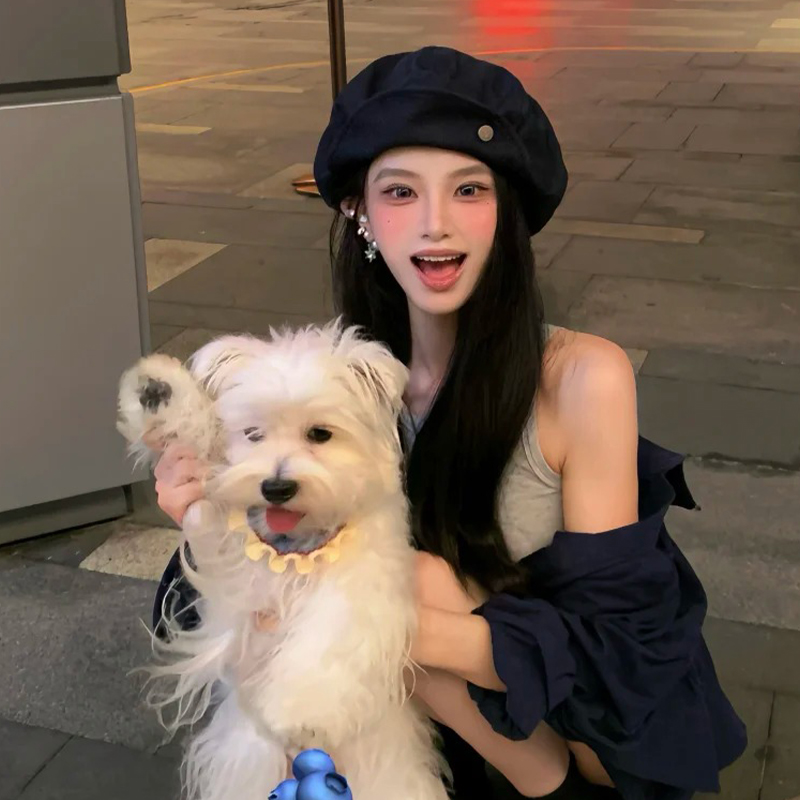 港风百搭小众八角贝雷帽