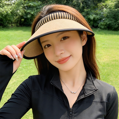 夏季女空顶大檐防晒显脸小帽