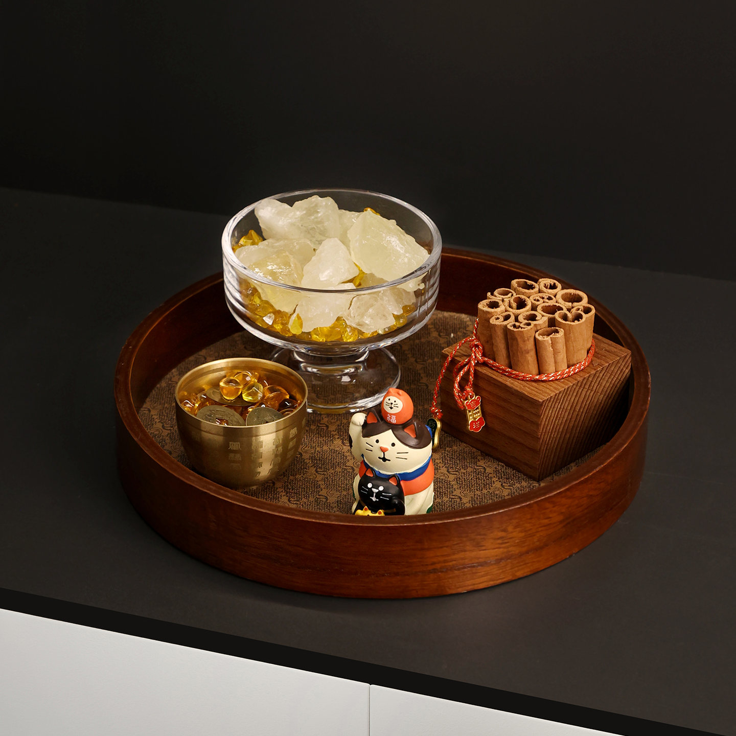 乔迁之喜招财猫中式发财树摆件高级感客厅电视柜装饰入宅用品全套,家居饰品,装饰摆件,淘宝优惠券,粉丝福利购,淘宝优惠卷