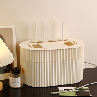 创意无线路由器收纳摆件客厅桌面奶油风机顶盒wifi电线隐藏置物架
