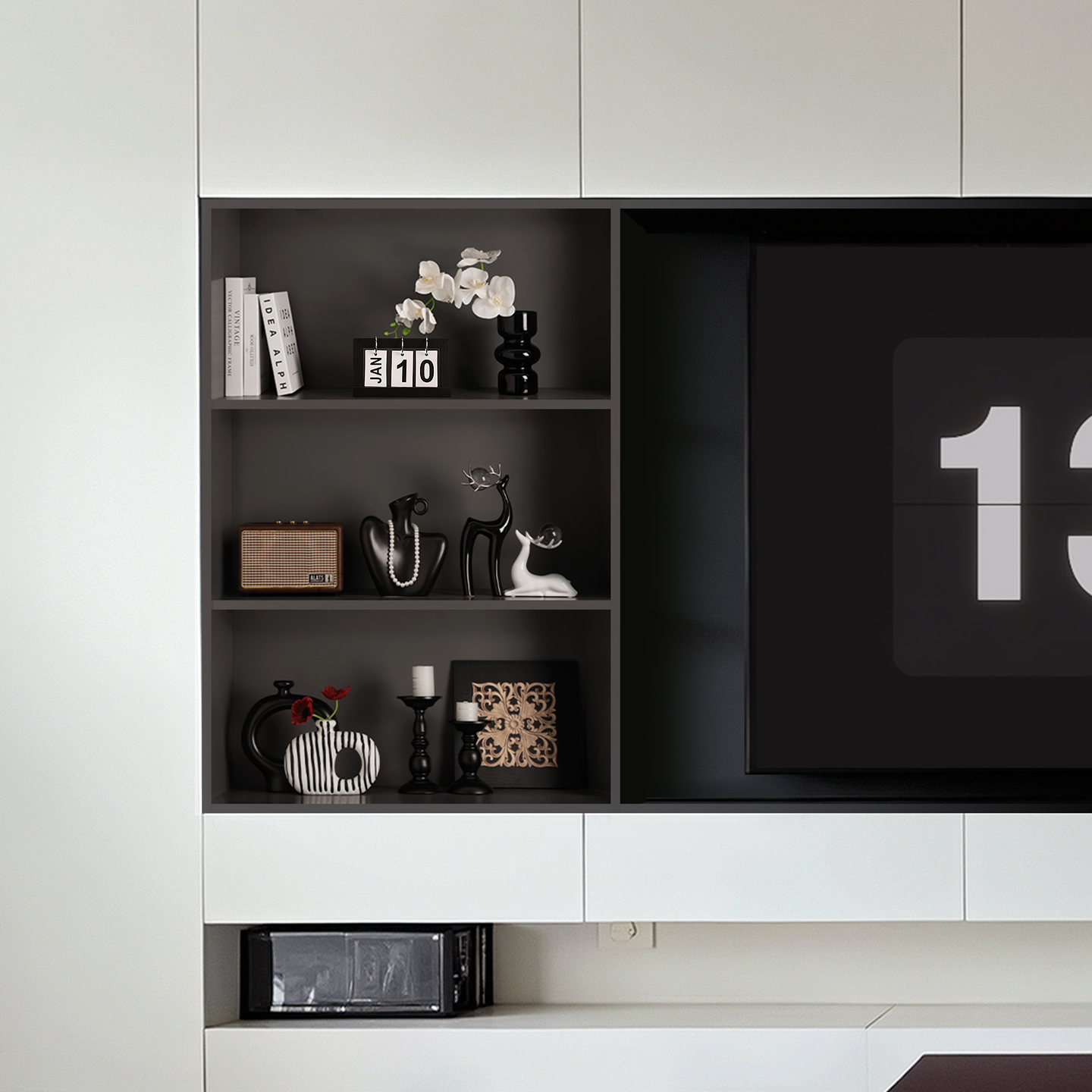 乔迁之喜中古风客厅高端装饰家居电视柜壁龛摆件乔迁礼物送人实用