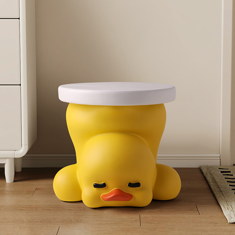 可爱小黄鸭入户玄关客厅落地小茶几摆件儿童换鞋凳乔迁新居礼品,家居饰品,落地摆件,淘宝优惠券,粉丝福利购,淘宝优惠卷