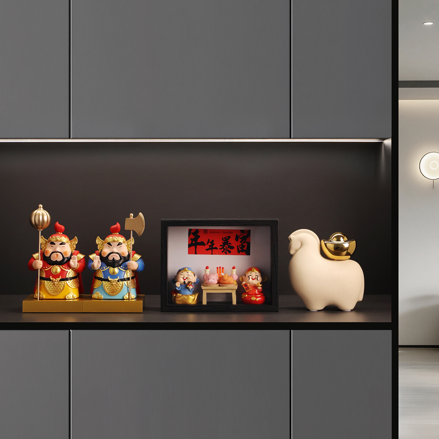 【镇玄关】创意门神摆件