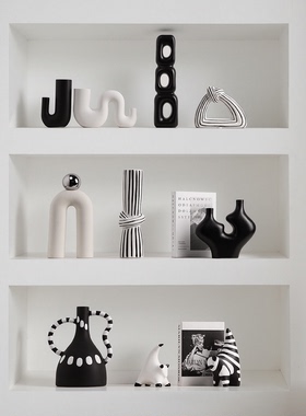 创意陶瓷花瓶装饰套装乔迁之喜