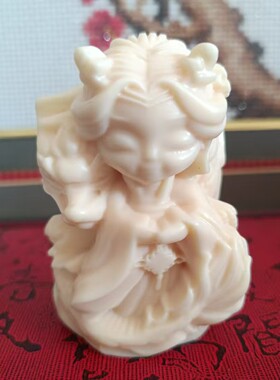 厂家直供象牙果龙女摆件居家桌面摆设装饰品天使车载工艺品摆件