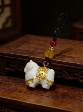 原创象牙果马年复古时尚精致百搭小马毛衣链高级感长项链钥匙扣