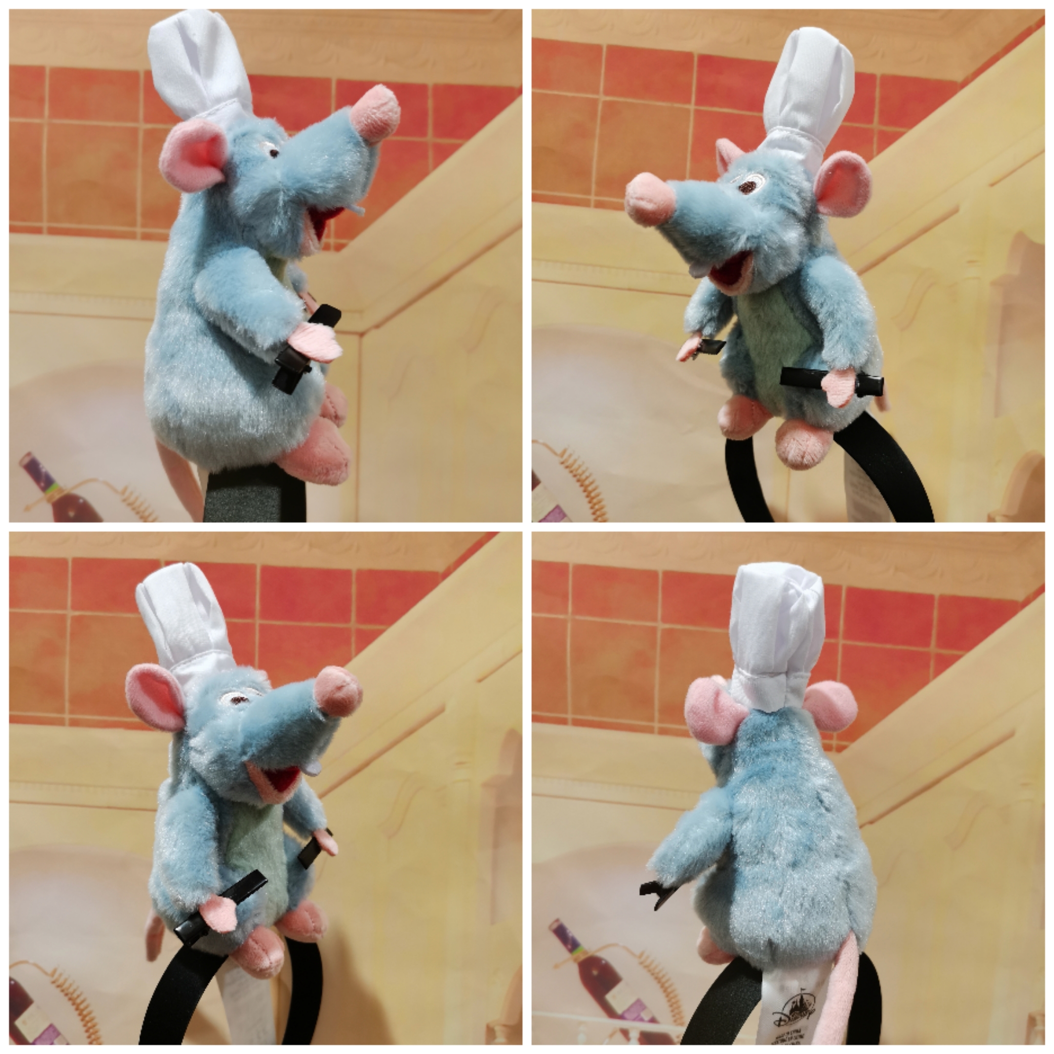 正版日单迪家料理鼠王头箍发箍毛绒玩具玩偶礼物有磁铁可坐肩公仔,玩具/童车/益智/积木/模型,毛绒/玩偶/公仔/布艺类玩具,淘宝优惠券,粉丝福利购,淘宝优惠卷