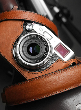 MrStone复古真皮相机肩带数码适用富士XT5背带肩托索尼a7斜跨背带