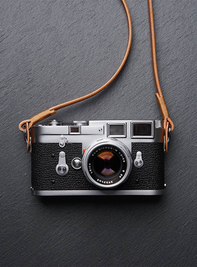 Mrstone植鞣真皮相机肩带适用索尼富士X100V复古背带XT3微单挂绳