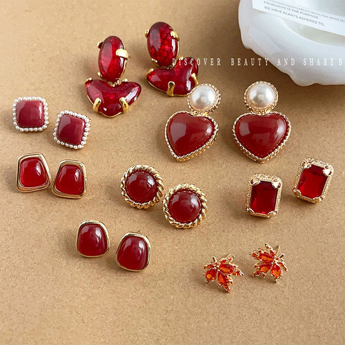 法式复古925银针女珍珠耳环