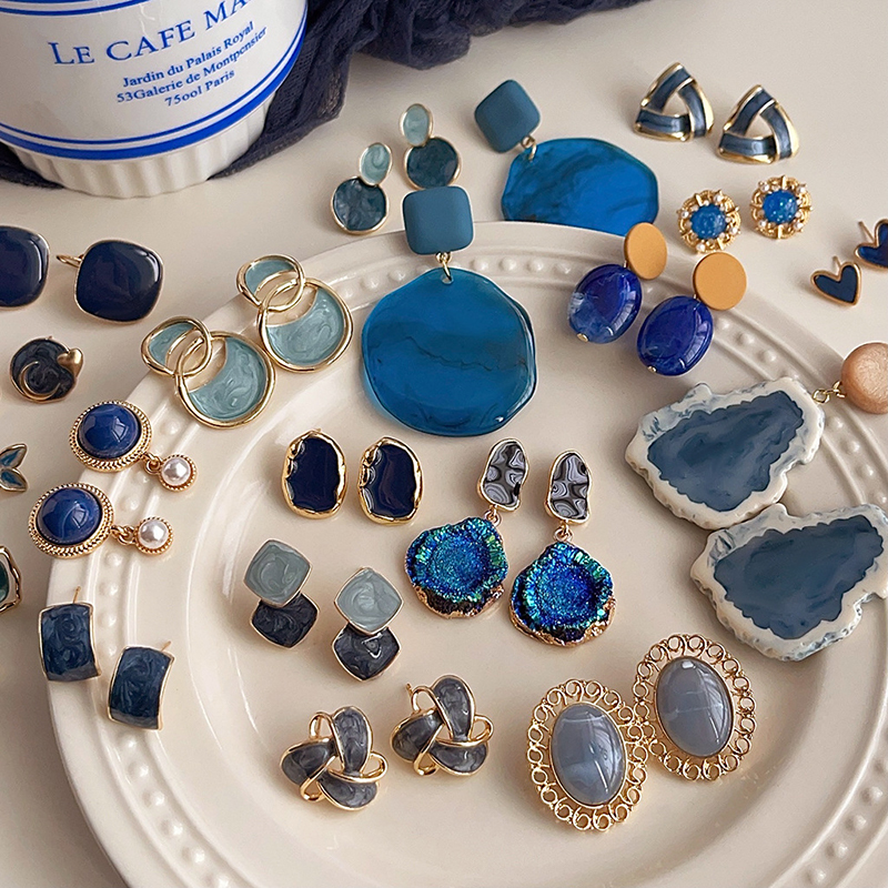 法式ins风女复古文艺显白耳饰