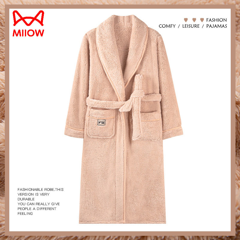 猫人睡袍女冬季珊瑚绒加厚加绒长款浴袍睡衣秋冬法兰绒家居服,女士内衣/男士内衣/家居服,睡袍/浴袍,淘宝优惠券,粉丝福利购,淘宝优惠卷