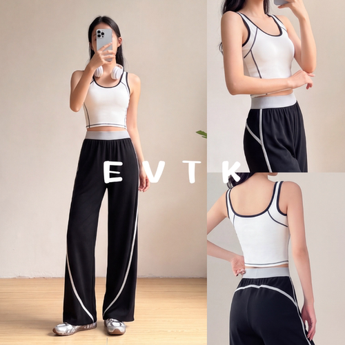 撞色吊带舞蹈服舒展自在修饰身形