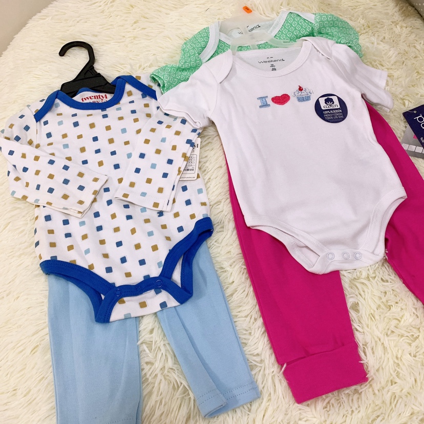 66-80CM出美国宝宝春秋薄款两件套婴儿薄款儿童衣服女童哈衣长裤