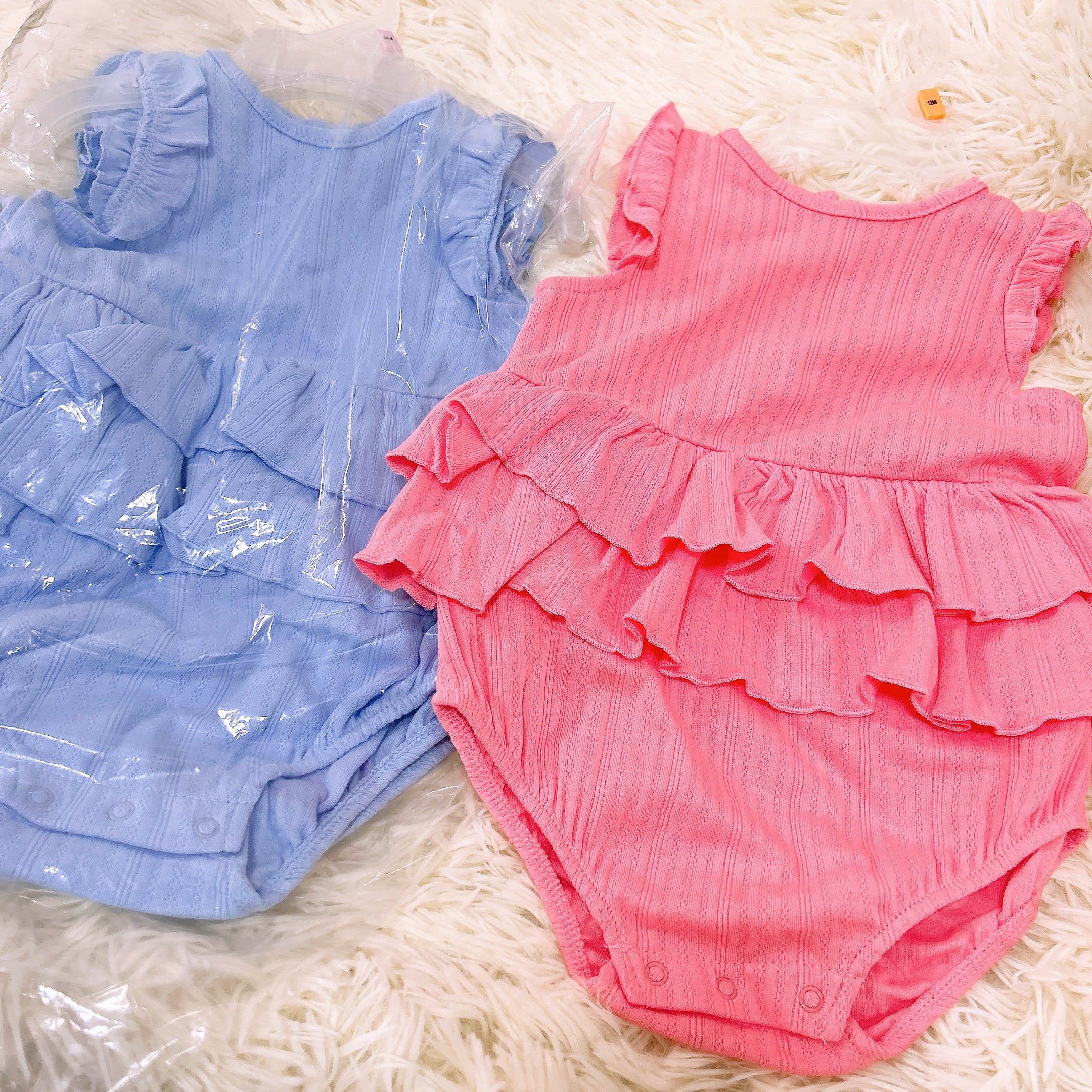 美国婴儿有机棉衣服夏装新生儿包屁衣女宝宝连体衣满月纯棉哈衣