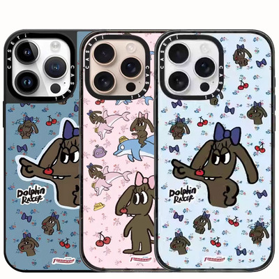caseti联名TIPSEVEN鼠鼠樱桃牙妹适用苹果iPhone16Promax华强北15女13新款12明星同款11镜面磁吸14Plus手机壳
