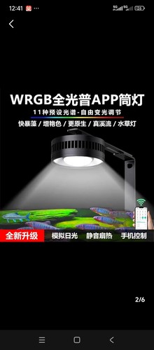目鱼人鱼缸灯水草灯爆藻原生态溪流缸灯出苔三湖全光谱植物生长灯